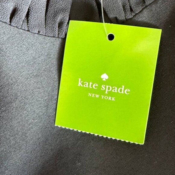 Kate Spade Black Velvet Bow Fit & Flare Dress NWT Size 8 - Picture 9 of 11